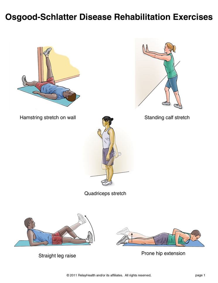 Osgood-Schlatter Disease Exercises, Page 1: Illustration